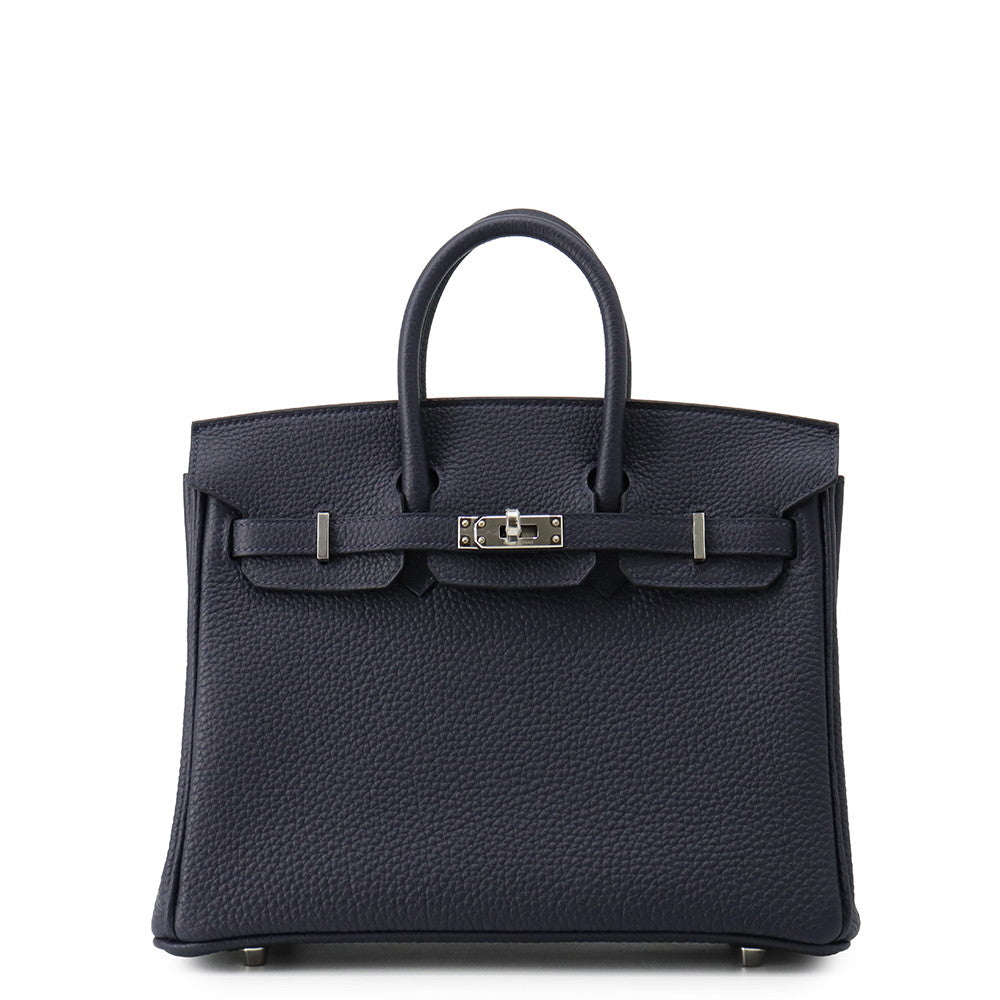 HERMES Birkin Blue Nuit Togo Leather Size 25