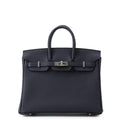 HERMES Birkin Blue Nuit Togo Leather Size 25