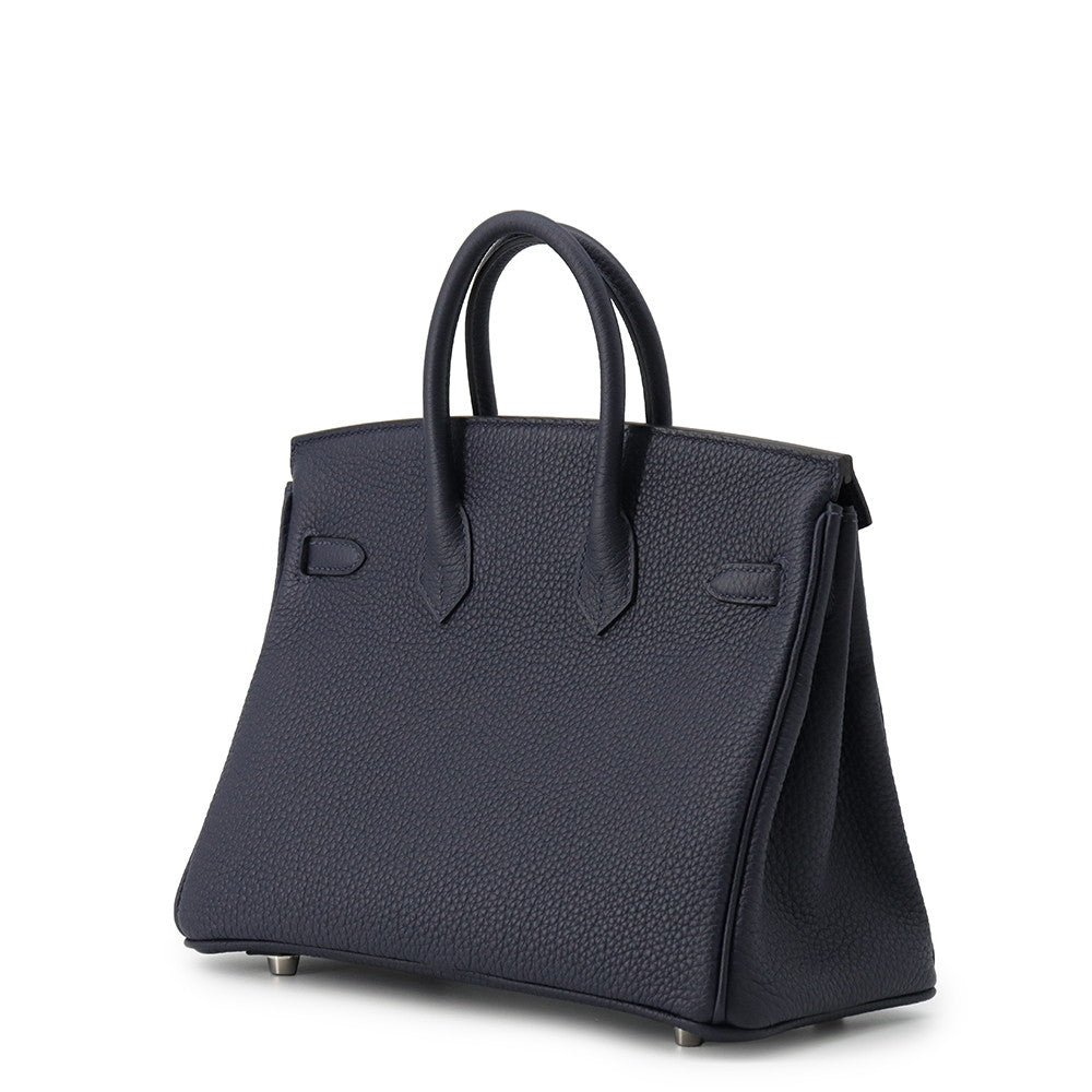HERMES Birkin Blue Nuit Togo Leather Size 25