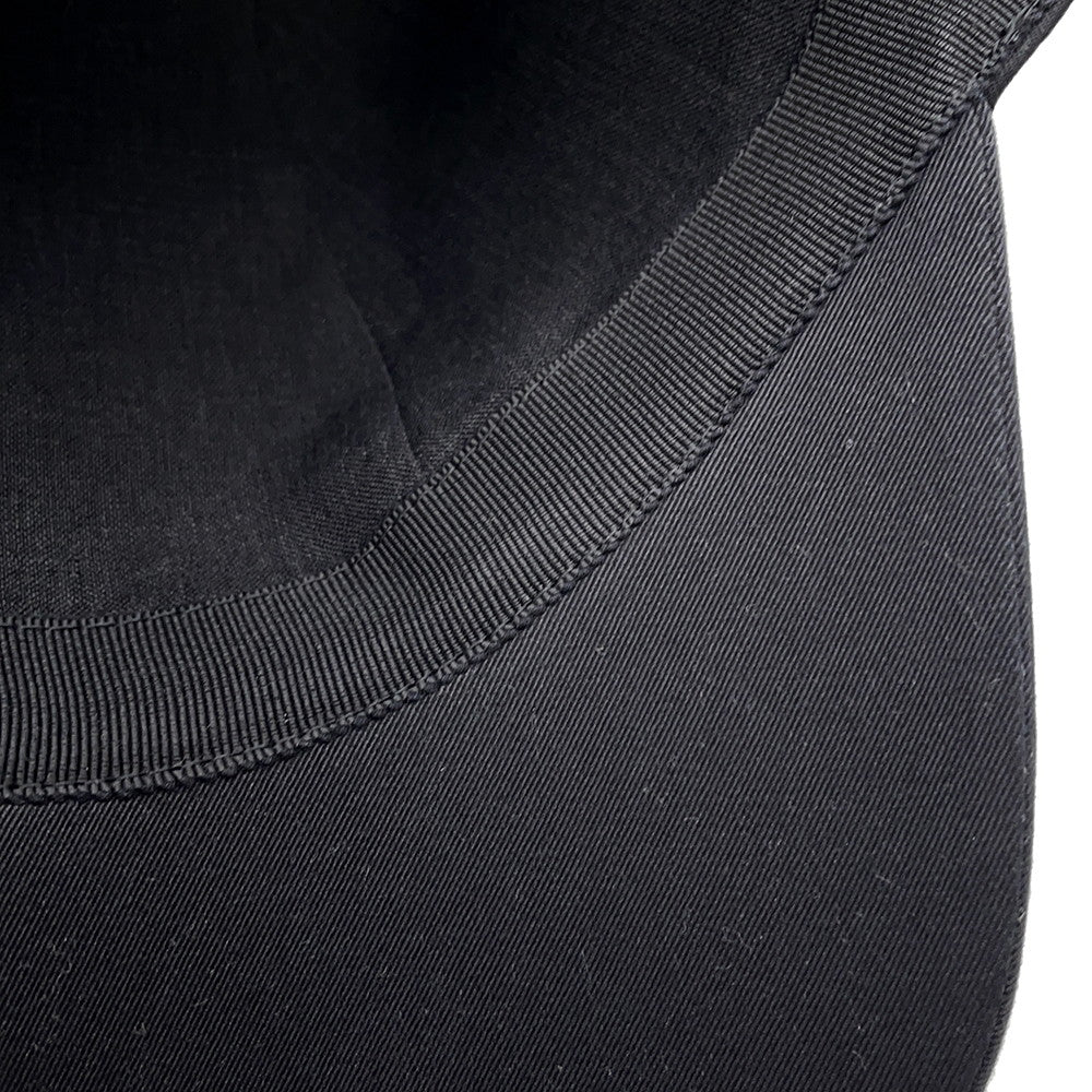 HERMES Cap Miles Size 58 Black Cotton97% Polyurethane3%