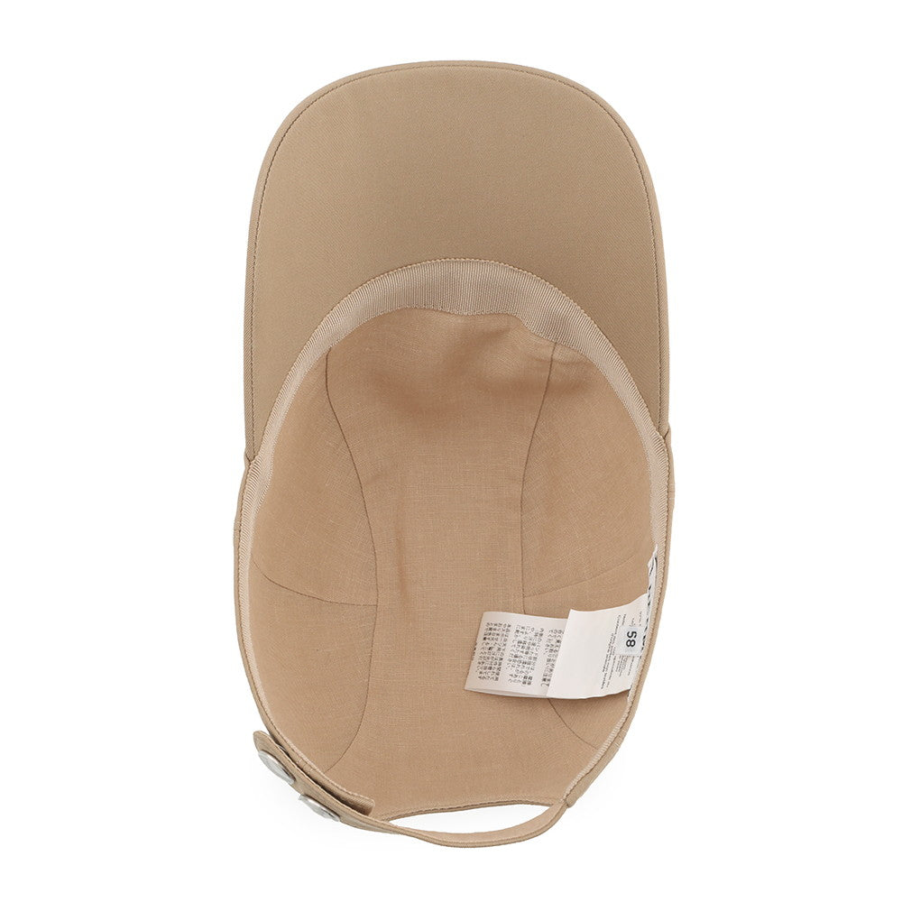 HERMES Cap Miles Size 58 Kraft Cotton97% Polyurethane3%