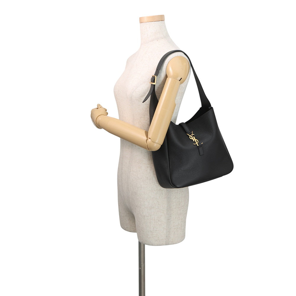 SAINT LAURENT PARIS LE 5 A 7 Shoulder Bag Black713938AAAUQ1000 Calf Leather Size Small