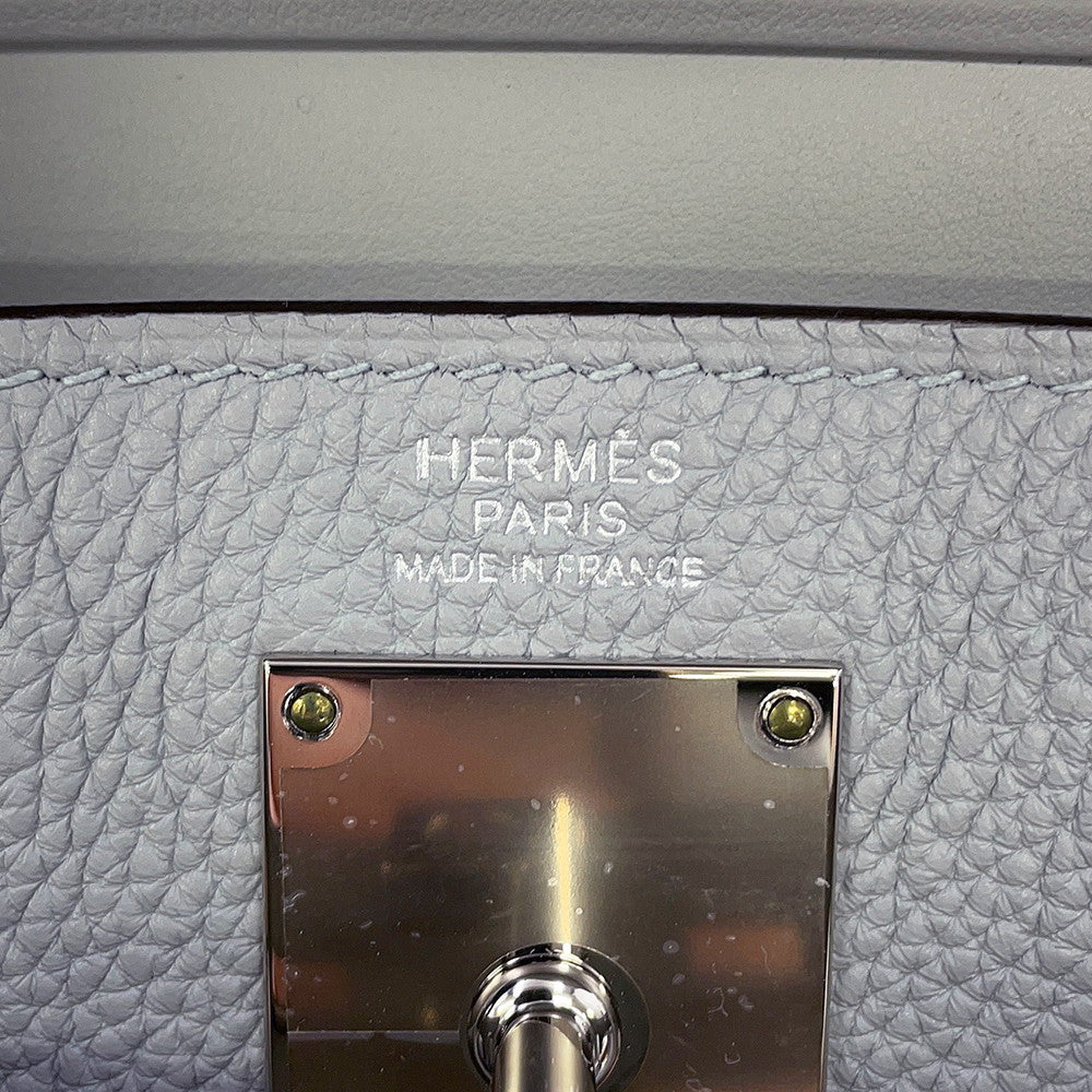 HERMES Akkad Blue Gacier Togo Leather Size PM