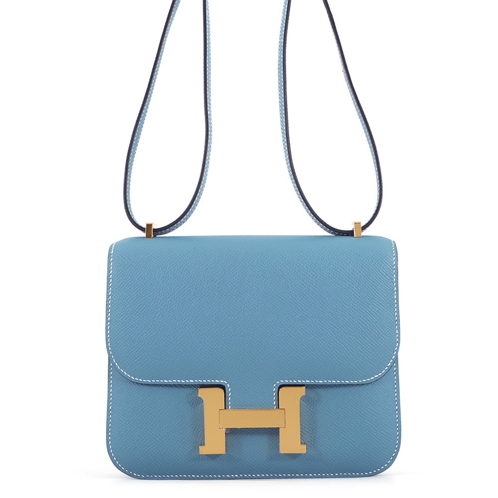 HERMES Constance3 Miroir New Blue Jean Epsom Size Mini