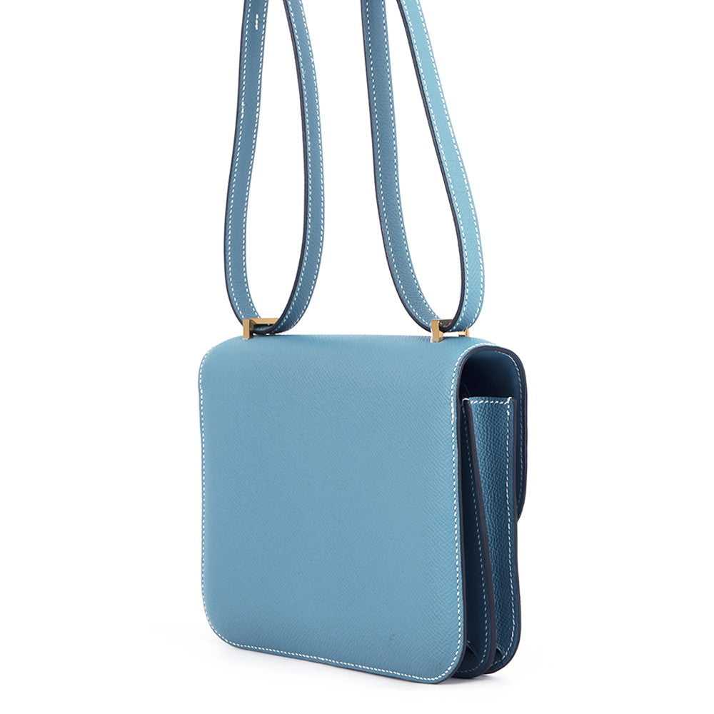 HERMES Constance3 Miroir New Blue Jean Epsom Size Mini