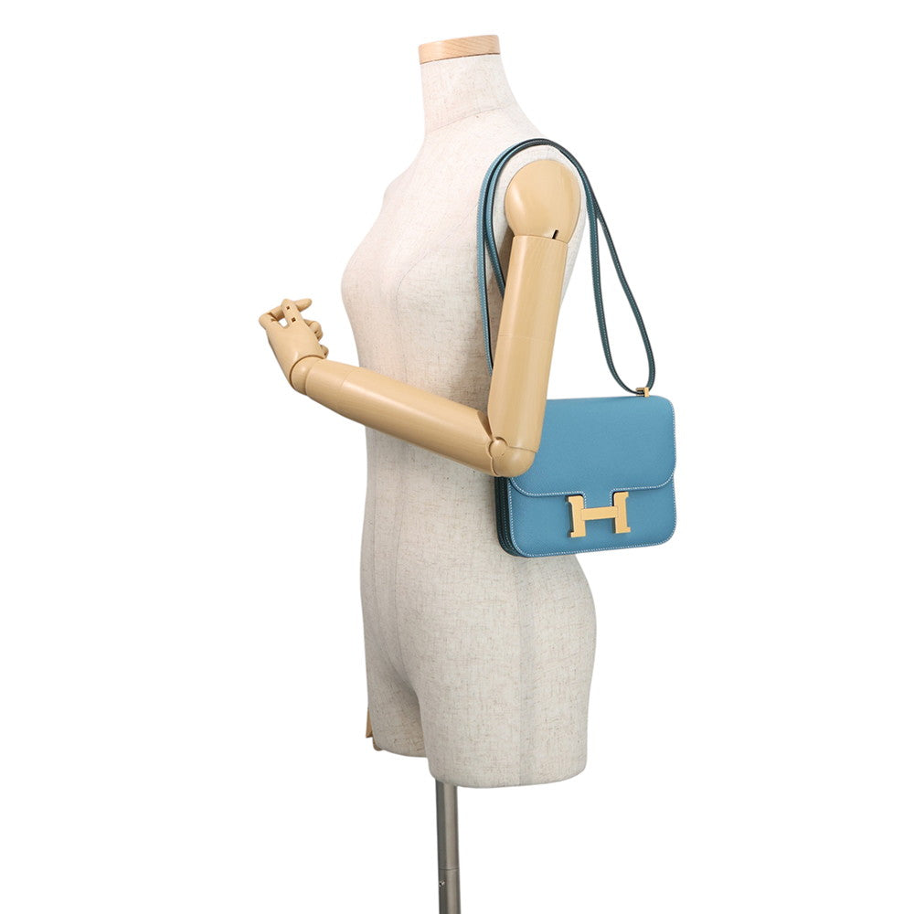 HERMES Constance3 Miroir New Blue Jean Epsom Size Mini