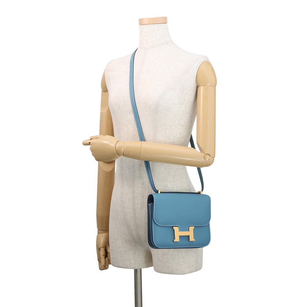 HERMES Constance3 Miroir New Blue Jean Epsom Size Mini