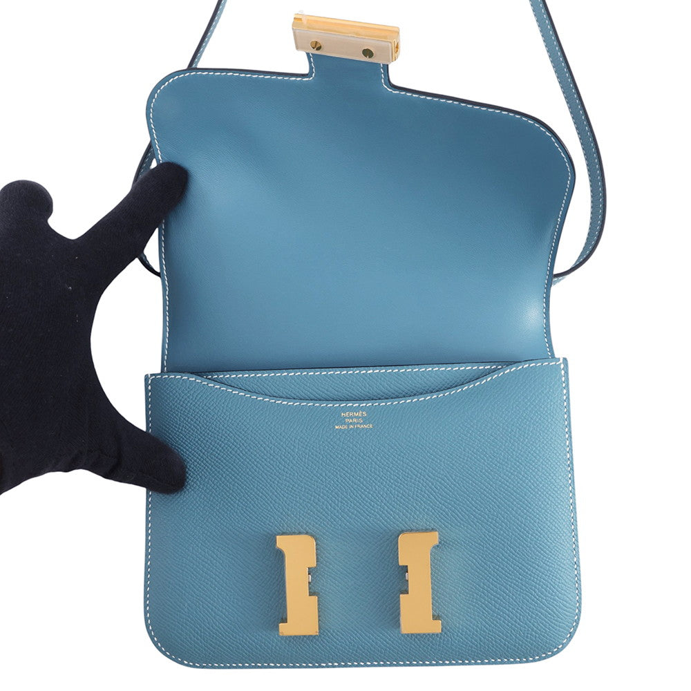 HERMES Constance3 Miroir New Blue Jean Epsom Size Mini