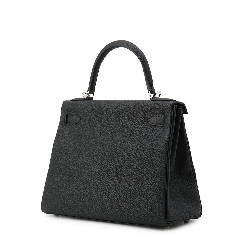 HERMES Kelly Retourne Black Togo Leather Size 28