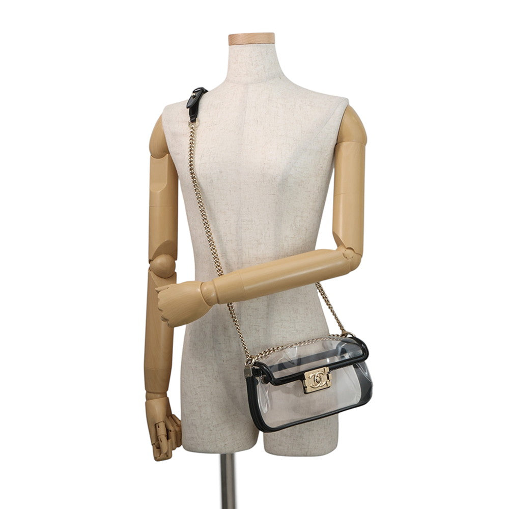 CHANEL Shoulder Transparent/BlackA67557 Plastics Size Mini