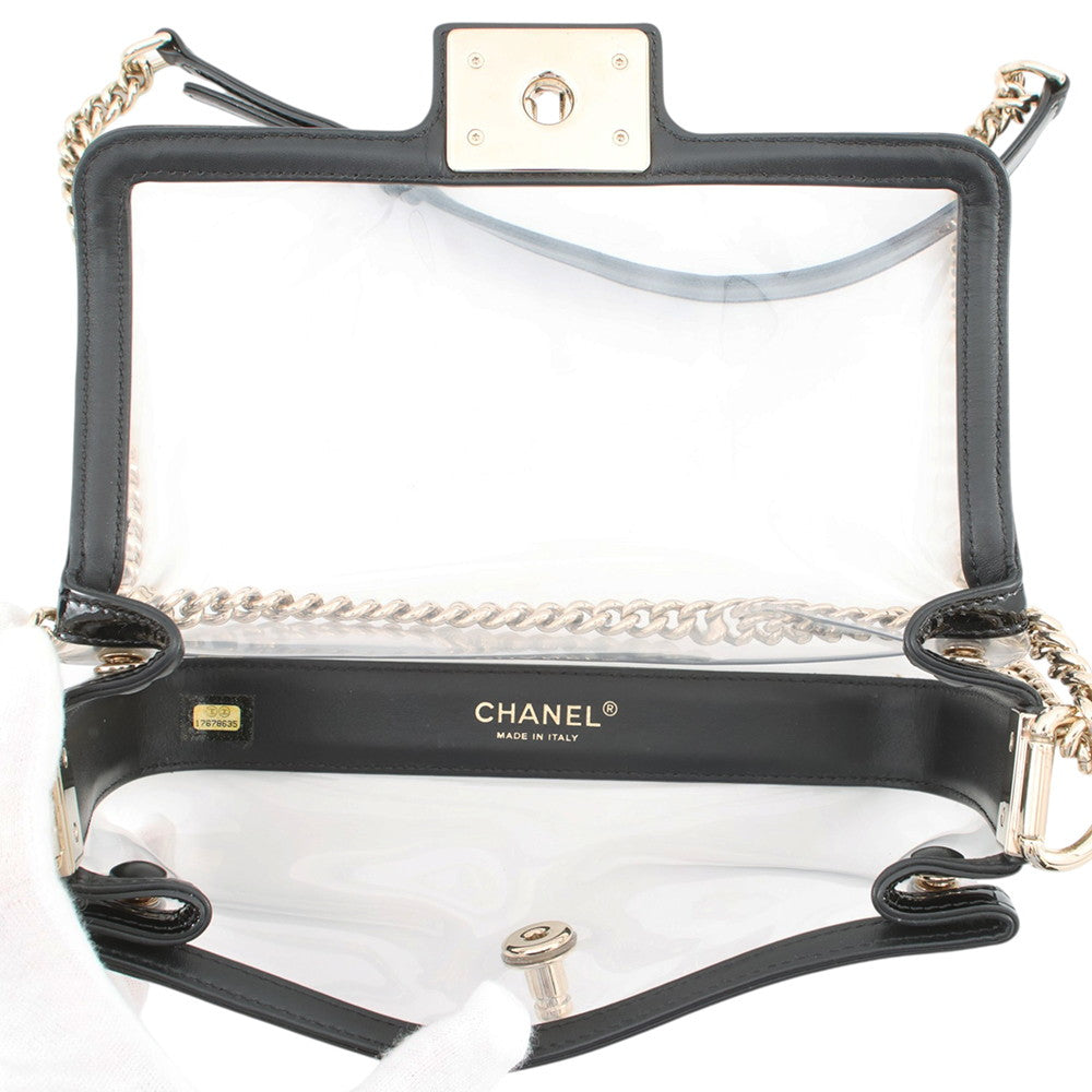 CHANEL Shoulder Transparent/BlackA67557 Plastics Size Mini