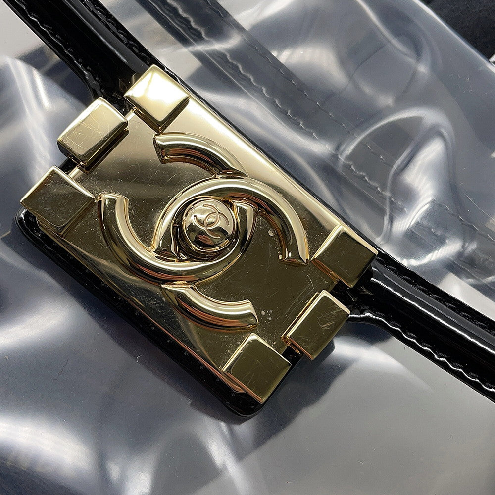CHANEL Shoulder Transparent/BlackA67557 Plastics Size Mini