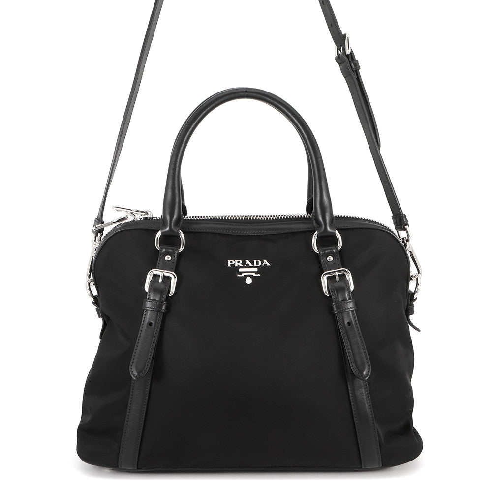 PRADA 2WAYHandbag Black1BB912 Nylon Leather