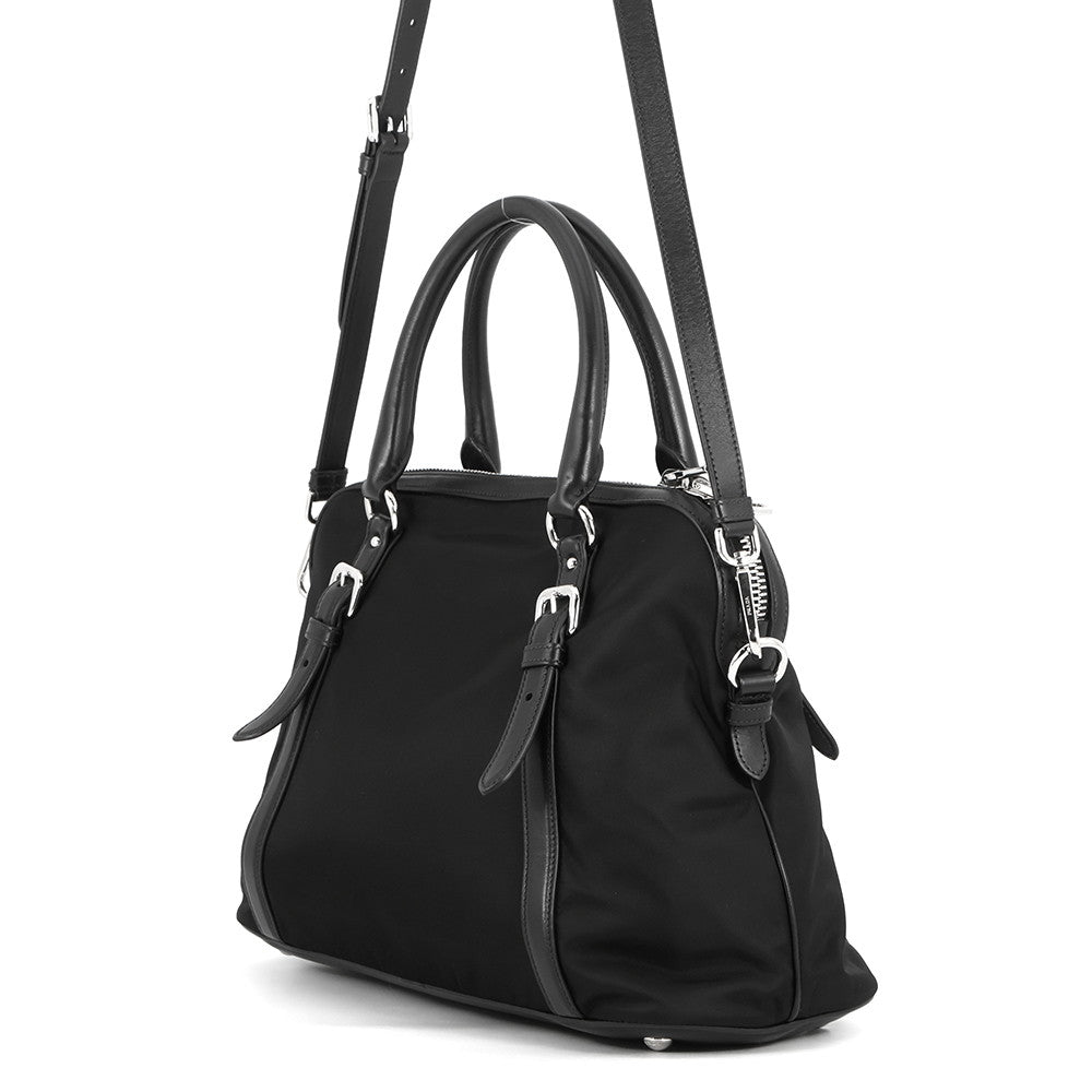 PRADA 2WAYHandbag Black1BB912 Nylon Leather