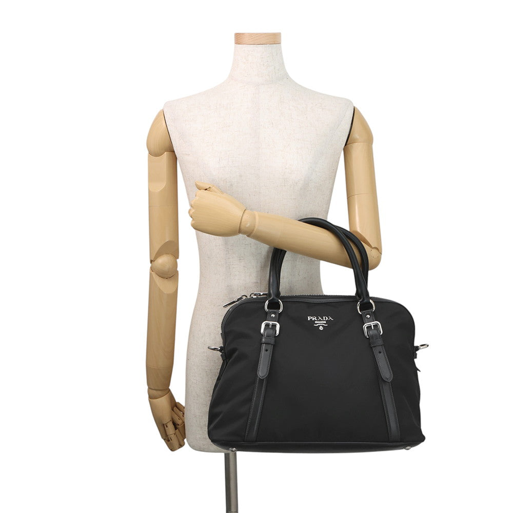 PRADA 2WAYHandbag Black1BB912 Nylon Leather