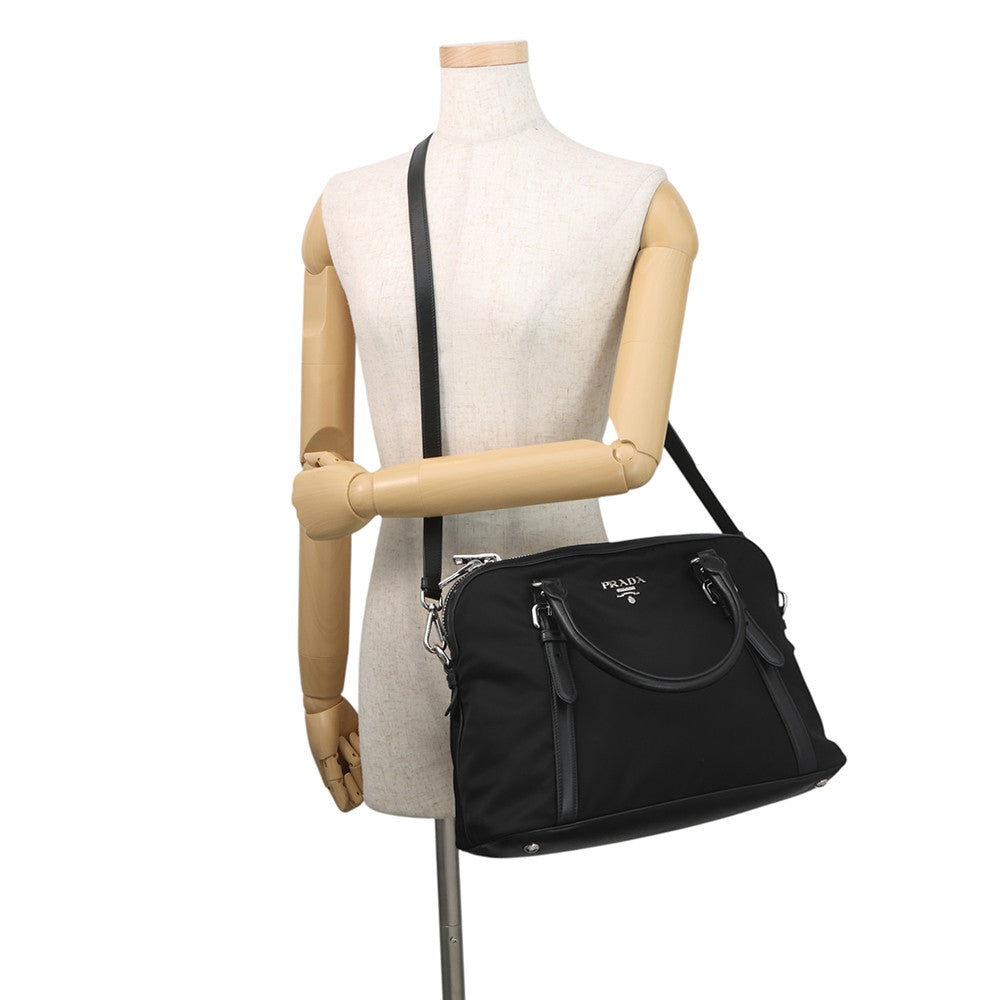 PRADA 2WAYHandbag Black1BB912 Nylon Leather