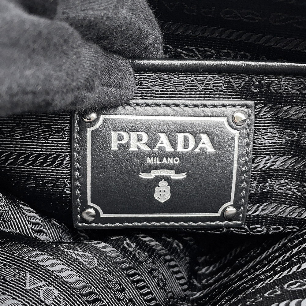 PRADA 2WAYHandbag Black1BB912 Nylon Leather