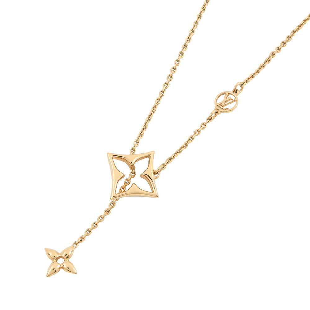 LOUIS VUITTON LV Flowergram Necklace GoldM01234 Metal