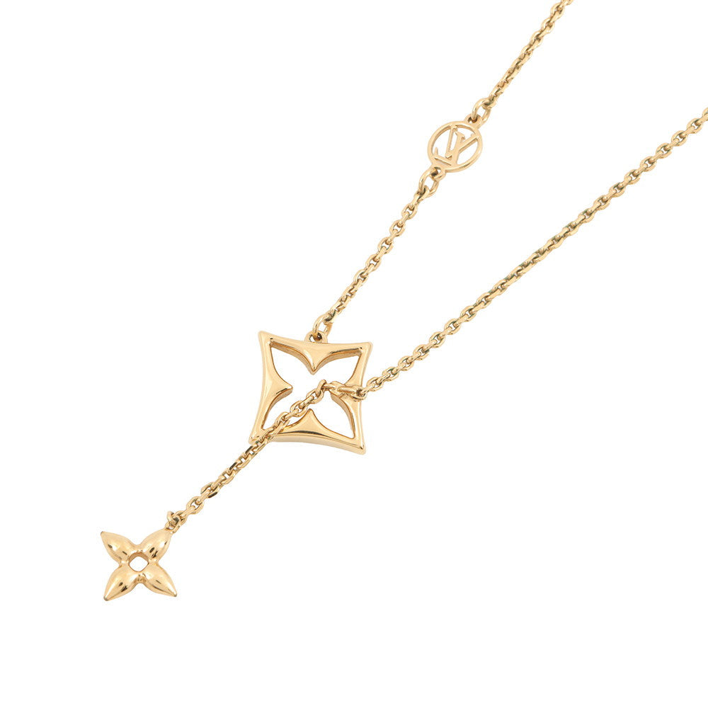 LOUIS VUITTON LV Flowergram Necklace GoldM01234 Metal