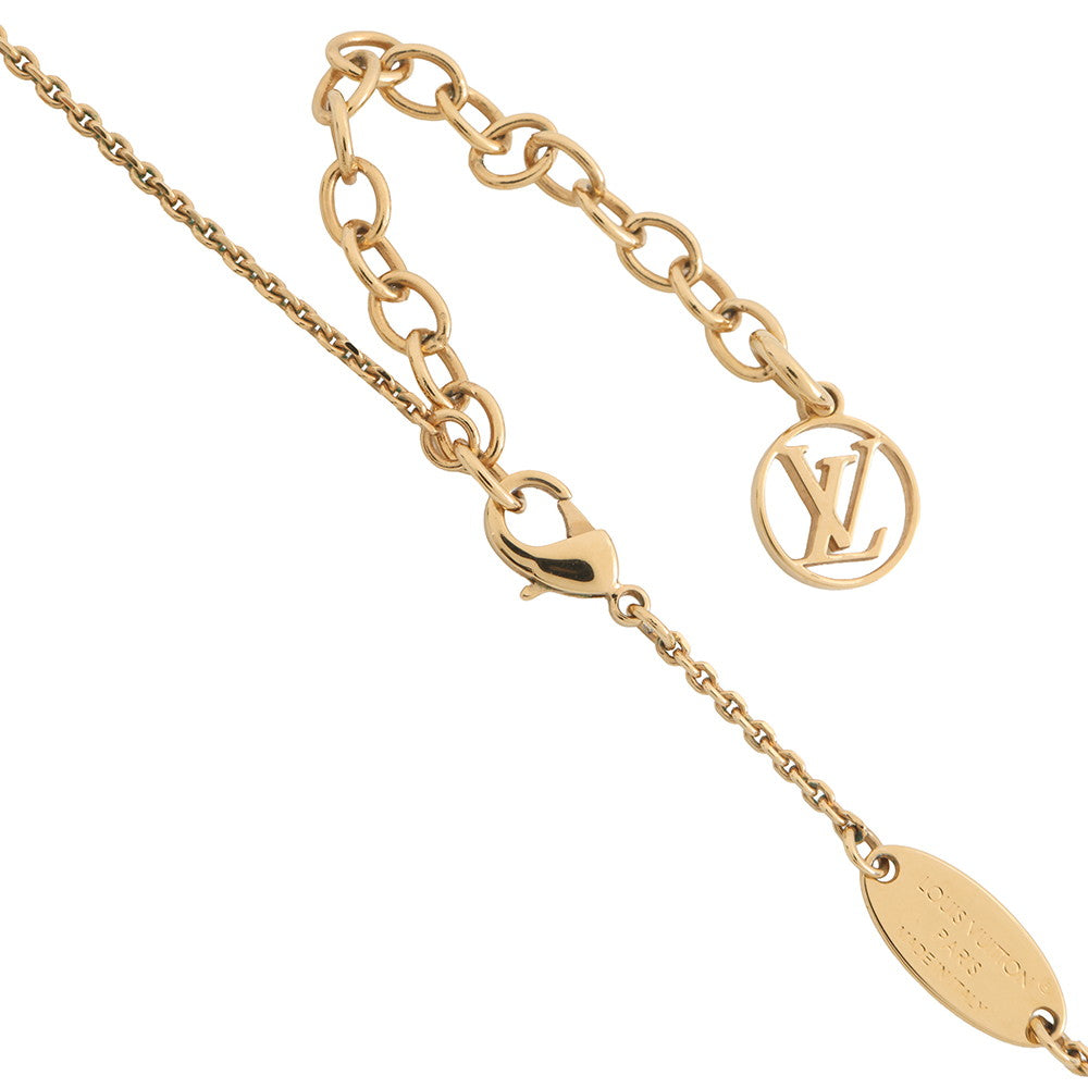 LOUIS VUITTON LV Flowergram Necklace GoldM01234 Metal