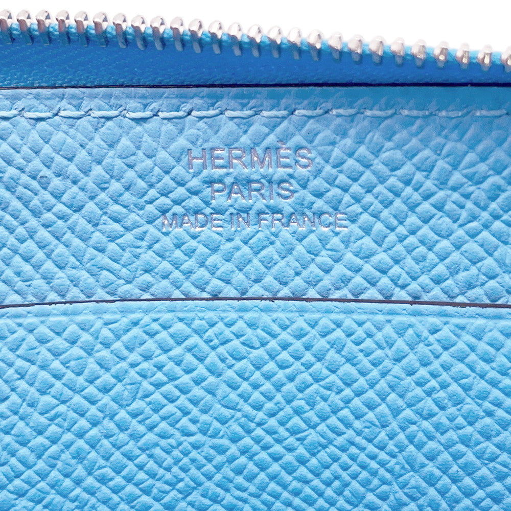 HERMES Macaron Compact Celeste Epsom