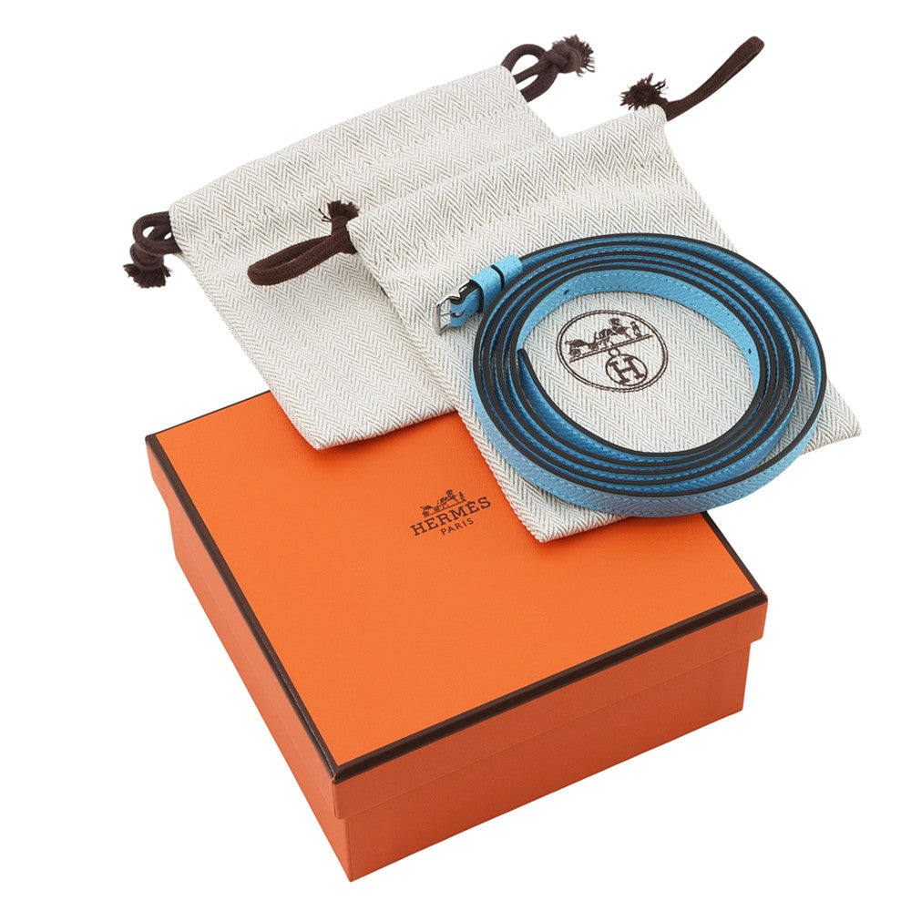 HERMES Macaron Compact Celeste Epsom