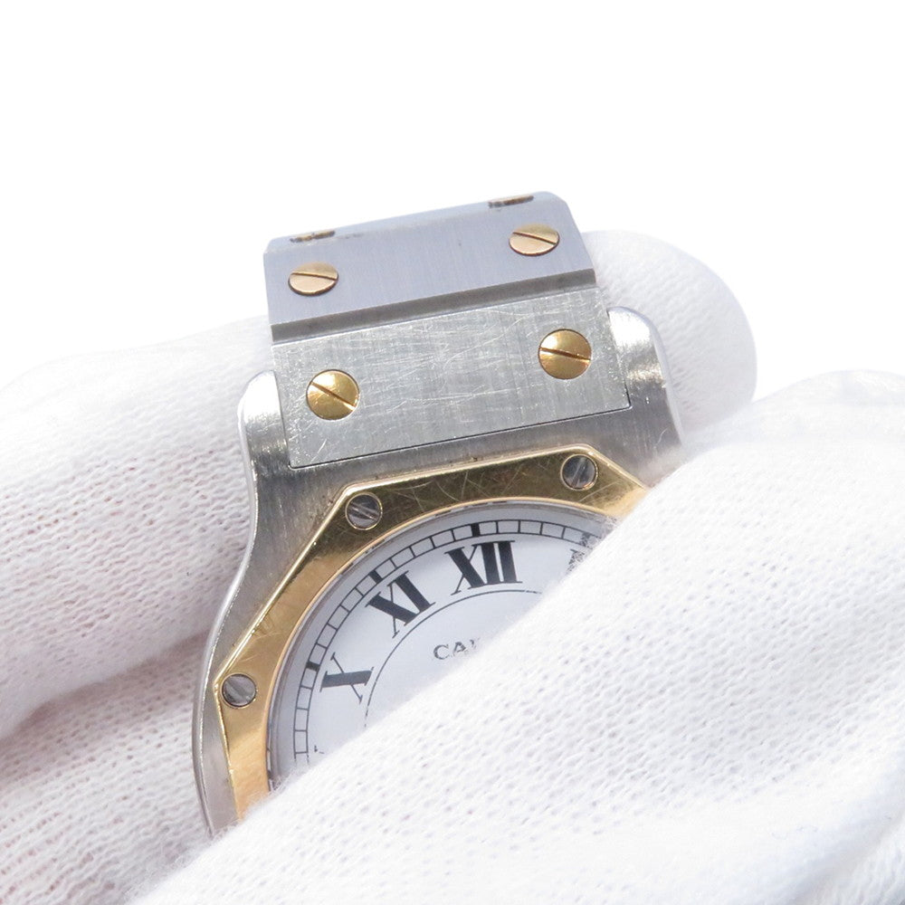 CARTIER Santos Octagon LM W30mm Stainless Steel K18YG White DialW2001583