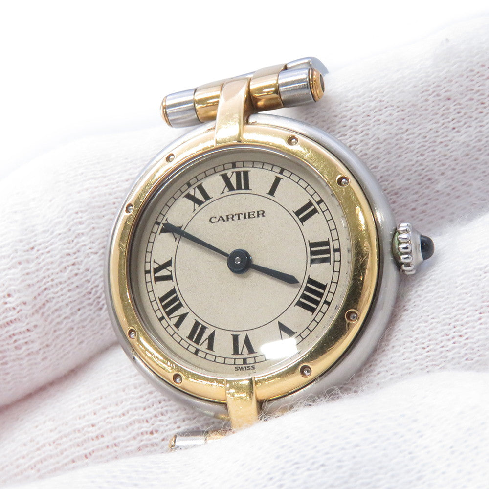 CARTIER PANTHERE Vendome 2 Row SM W23.5mm Stainless Steel K18YG Ivory Dial84084241