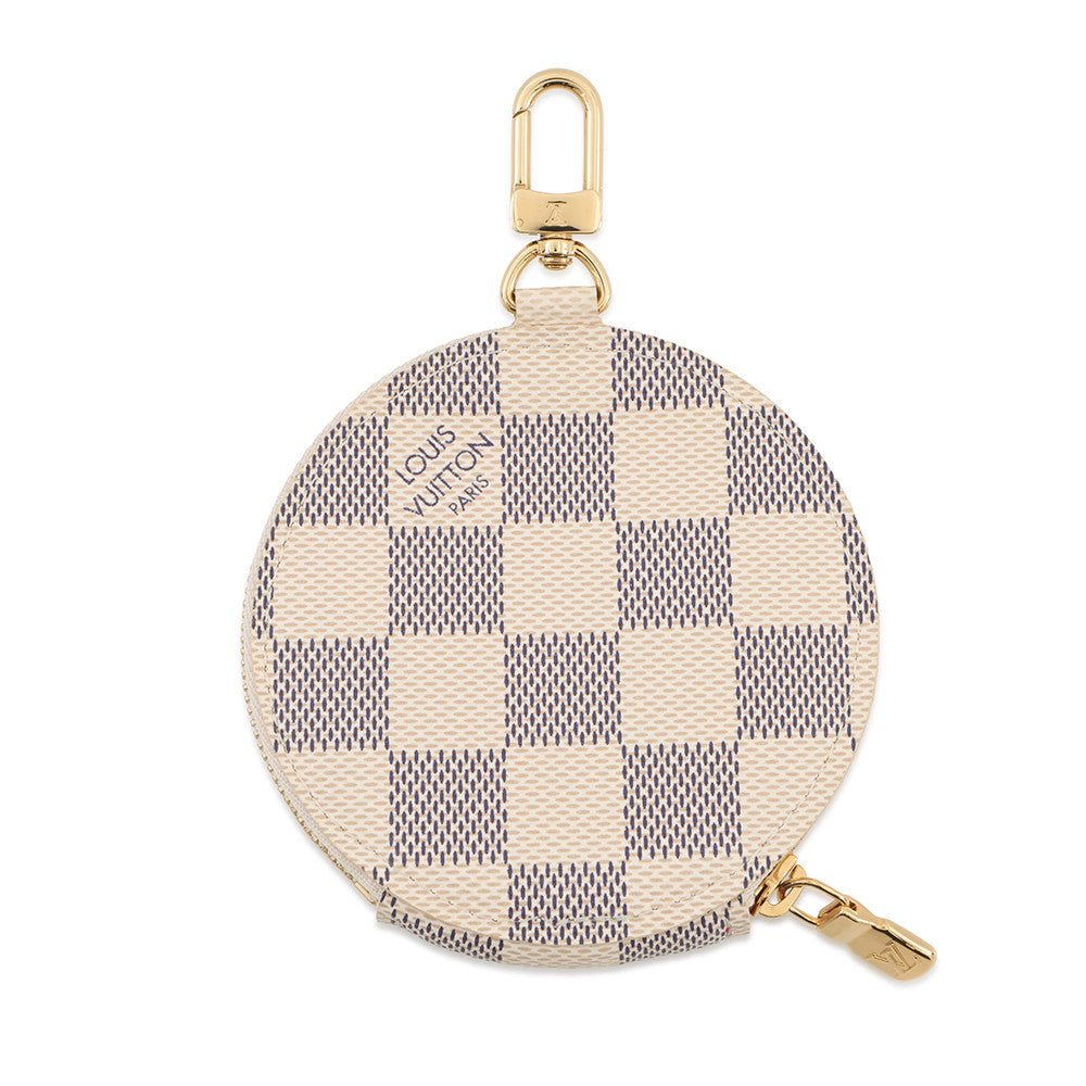 LOUIS VUITTON Porte Monnaie・Ron Vivienne PinkN60493 Damier Azur