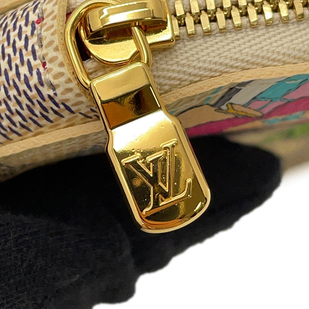 LOUIS VUITTON Porte Monnaie・Ron Vivienne PinkN60493 Damier Azur