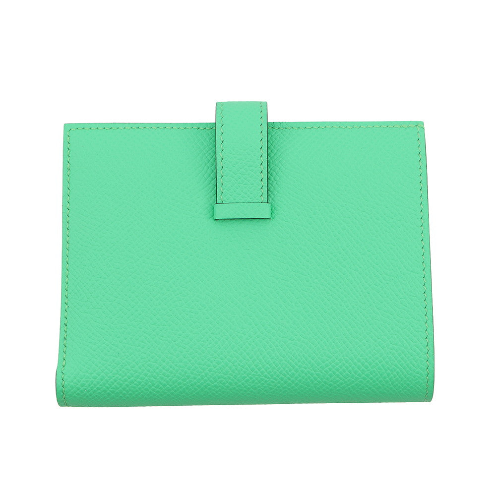 HERMES Bean Compact Verso Vert Comics/Vert FizzH076220CKBA Epsom