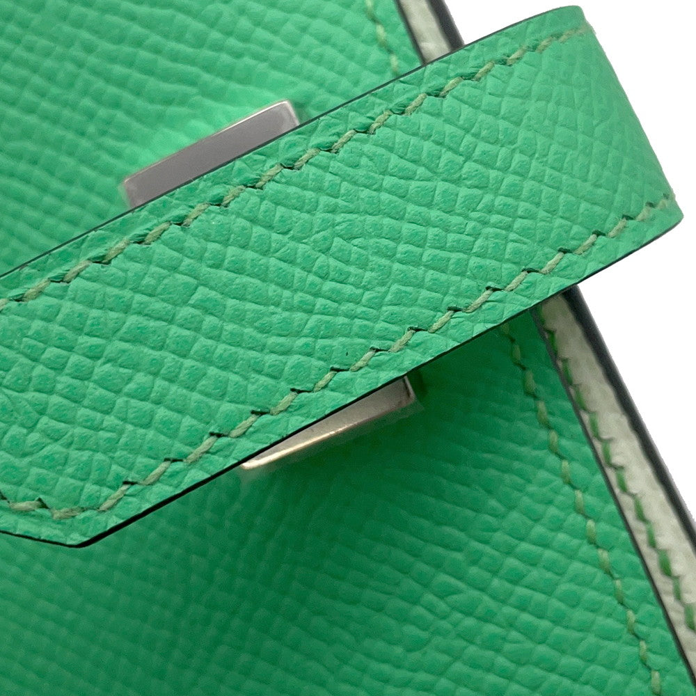 HERMES Bean Compact Verso Vert Comics/Vert FizzH076220CKBA Epsom