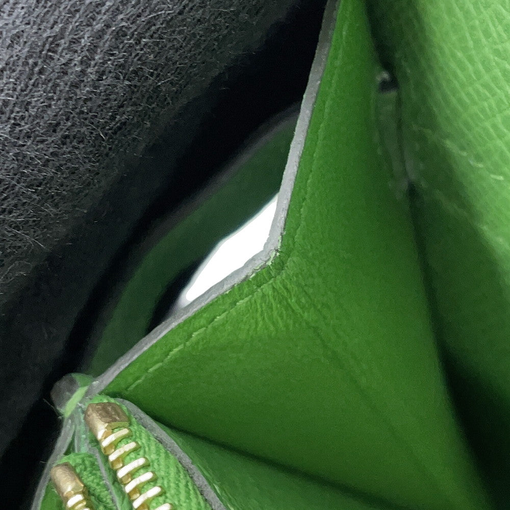 HERMES Kelly Wallet Long To Go Vert Yucca Epsom
