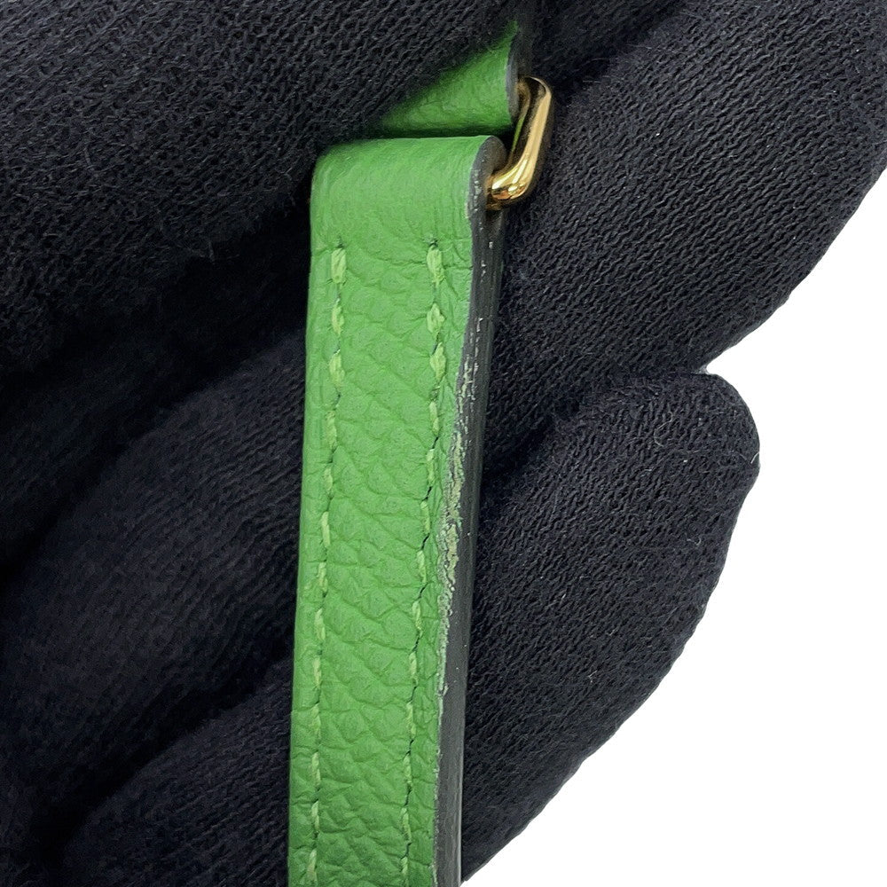 HERMES Kelly Wallet Long To Go Vert Yucca Epsom