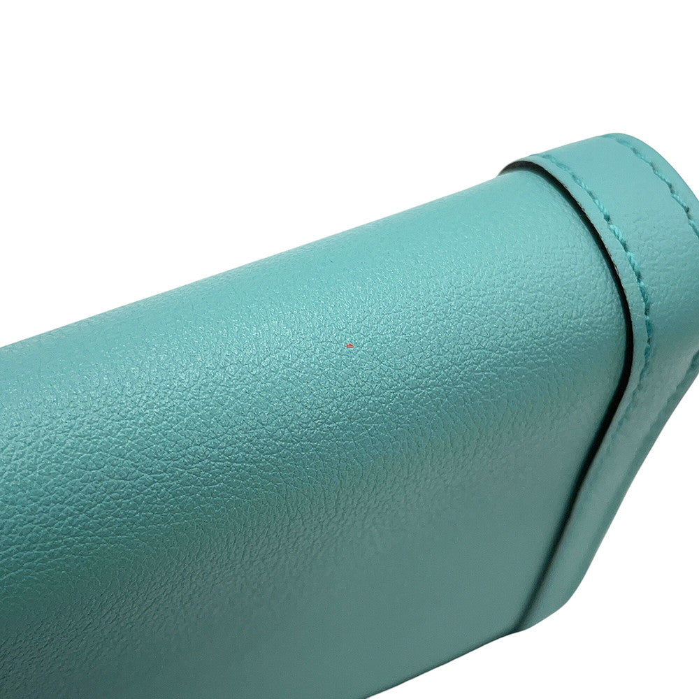 GUCCI Bamboo Diana Zip Around Long Wallet Turquoise658634 Leather