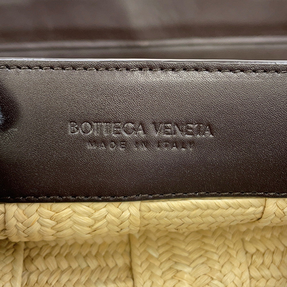 Bottega Veneta INTRECCIATO Cassette Tote Bag Natural/Fondente730874V2OC1 Raffia Leather
