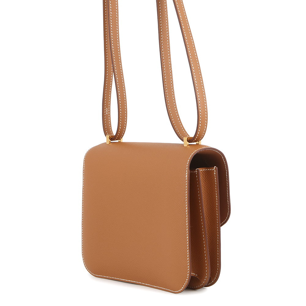 HERMES Constance 3 Miroir Gold Epsom Size Mini