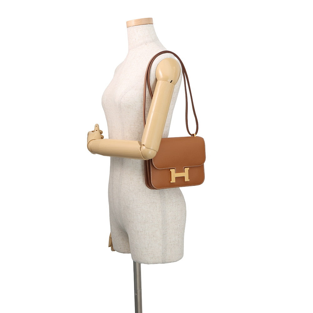 HERMES Constance 3 Miroir Gold Epsom Size Mini