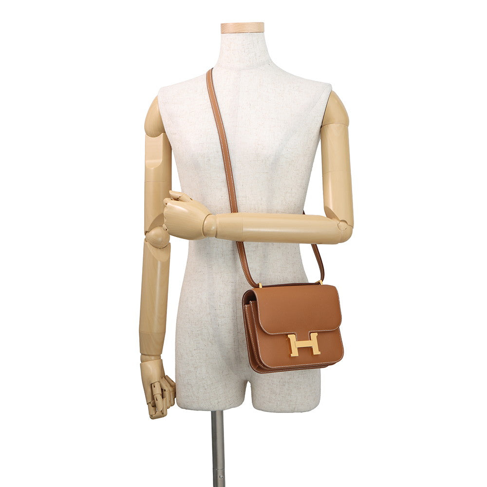 HERMES Constance 3 Miroir Gold Epsom Size Mini