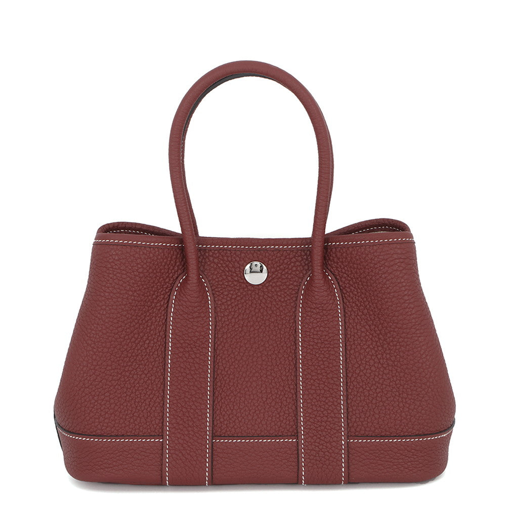 HERMES Neo Garden Rouge H Negonda Leather Size 23