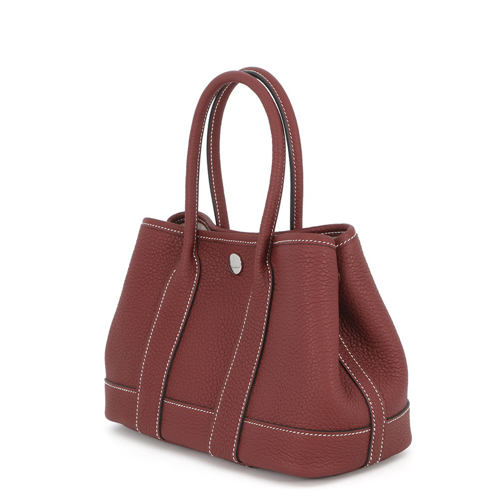 HERMES Neo Garden Rouge H Negonda Leather Size 23