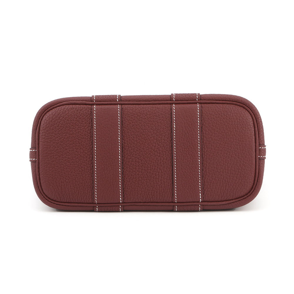 HERMES Neo Garden Rouge H Negonda Leather Size 23