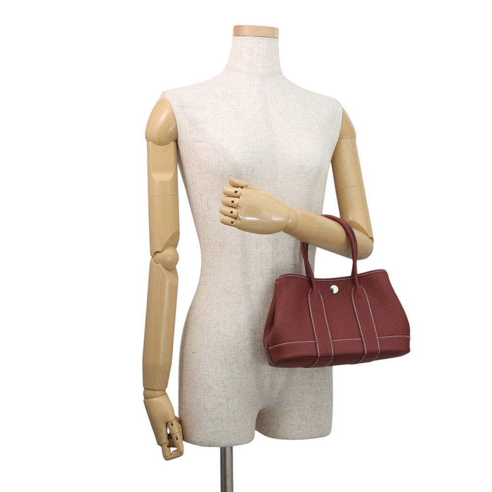 HERMES Neo Garden Rouge H Negonda Leather Size 23