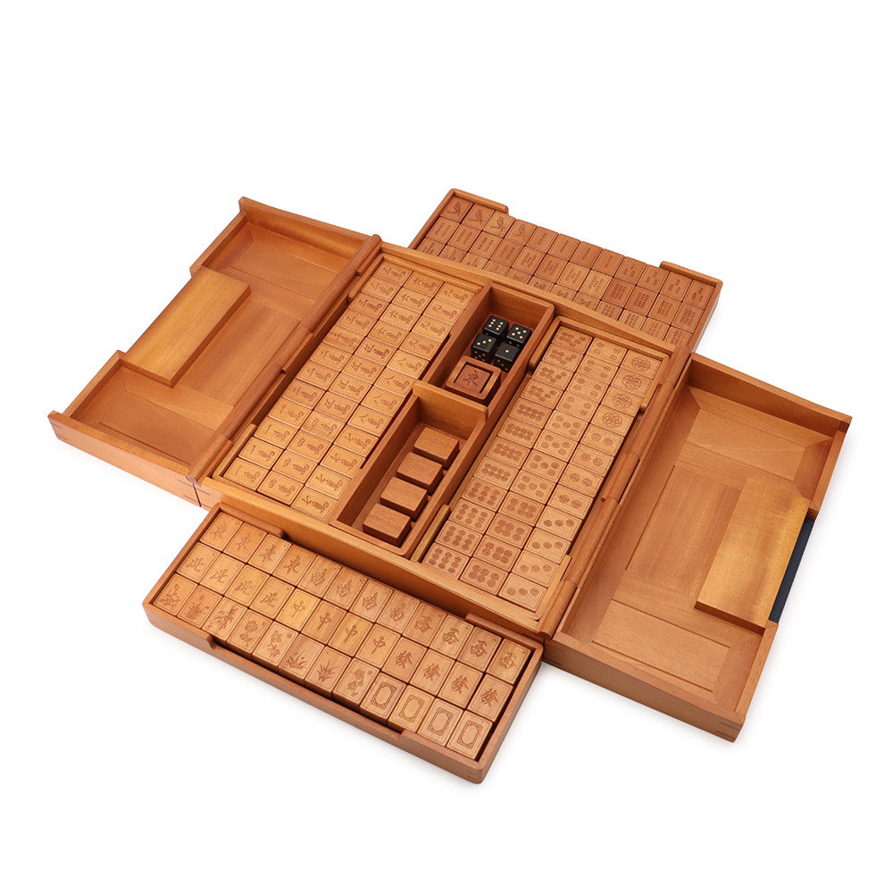 HERMES Mahjong Macau FoveH313029M Natural Mahogany Wood