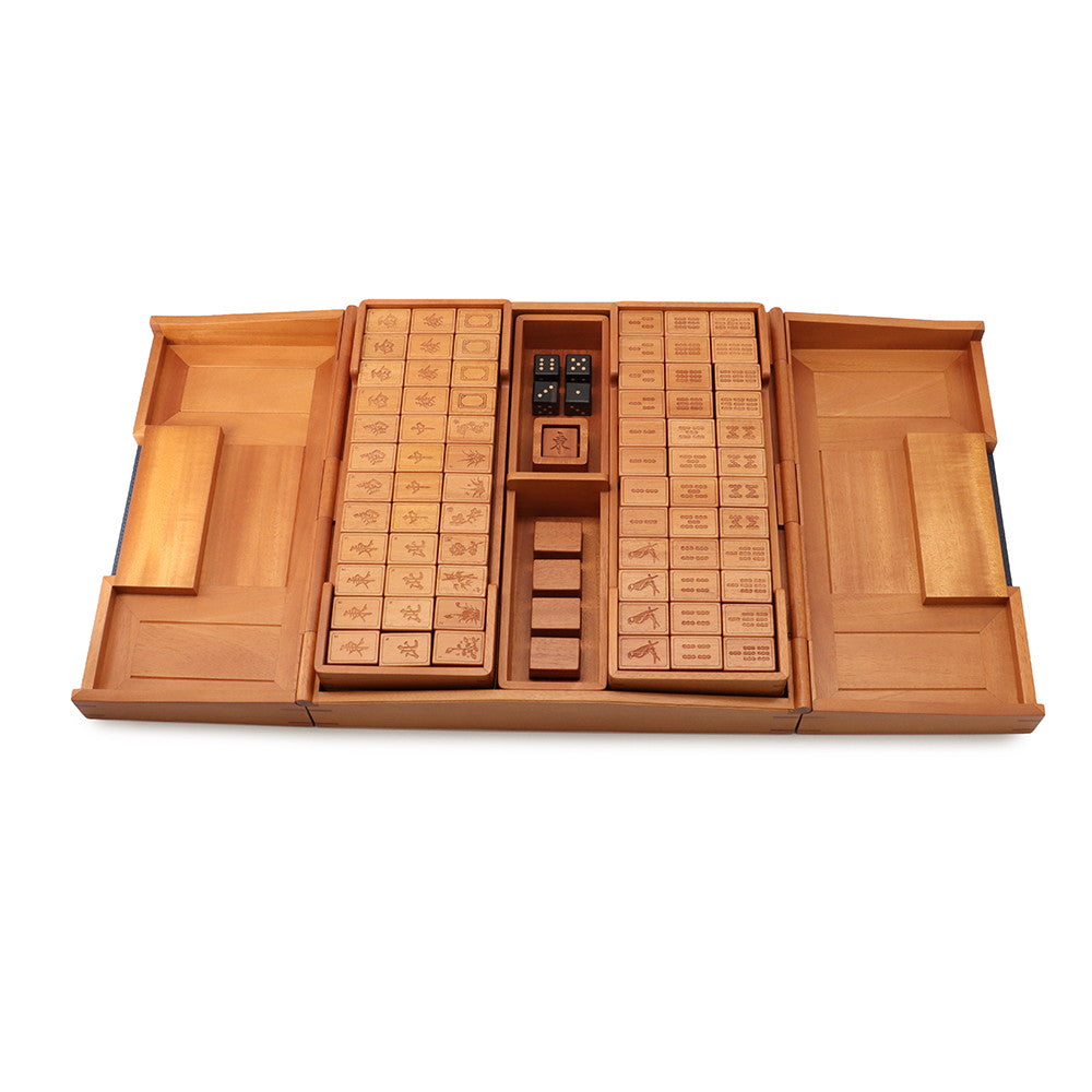 HERMES Mahjong Macau FoveH313029M Natural Mahogany Wood