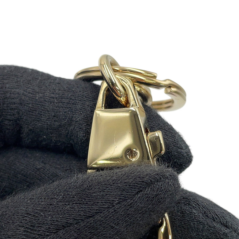GUCCI Higuchi Yuko Cat Bag Charm Beige/Multicolor844246 GG Supreme Gold Plated