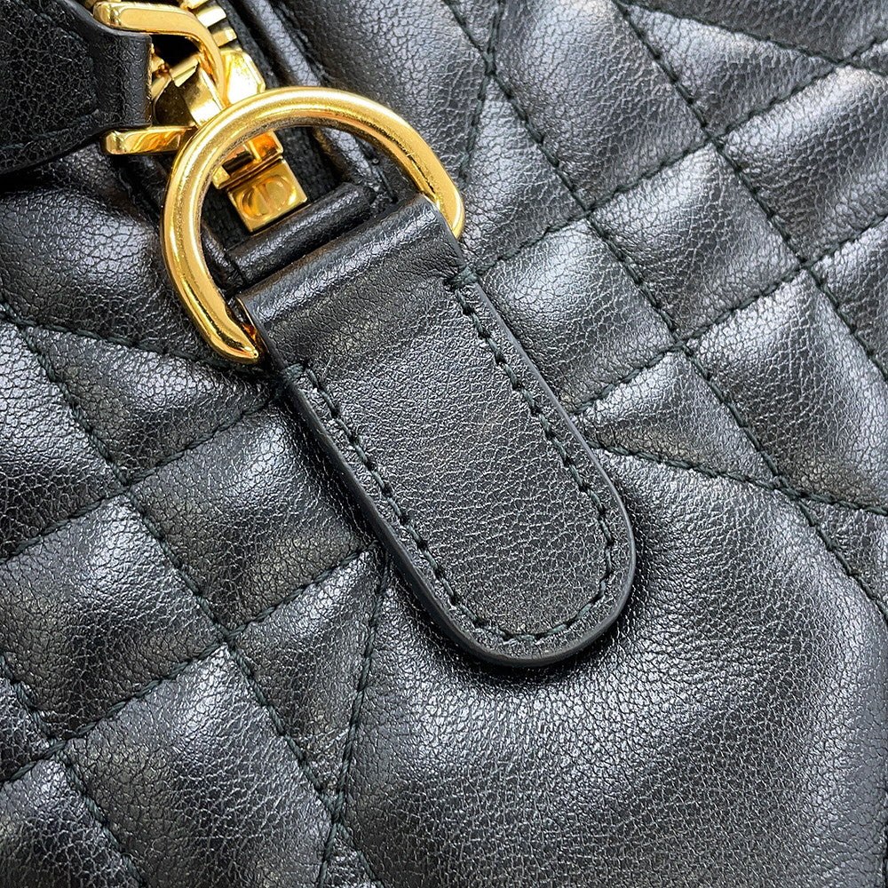 Dior Groove 25 Macrocannage BlackM1365UBOL_M900 Calf Leather Size Medium