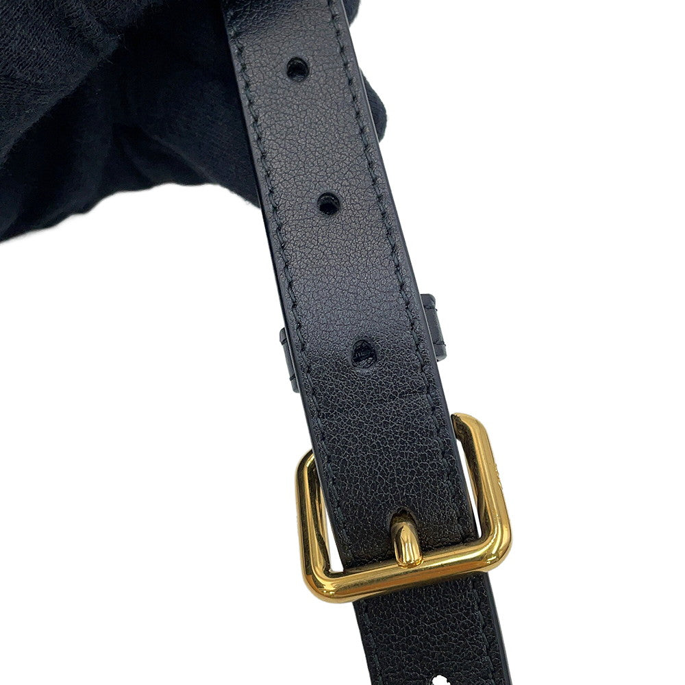 Dior Groove 25 Macrocannage BlackM1365UBOL_M900 Calf Leather Size Medium