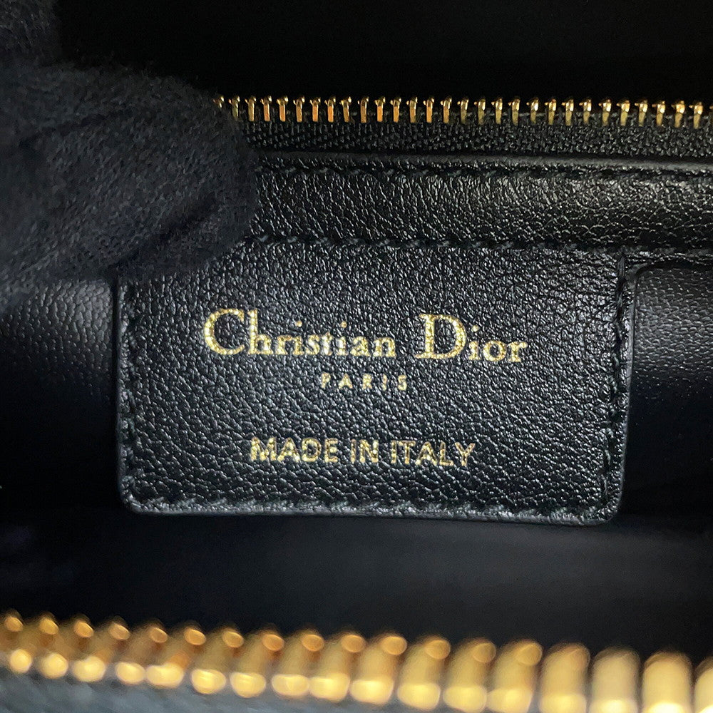Dior Groove 25 Macrocannage BlackM1365UBOL_M900 Calf Leather Size Medium