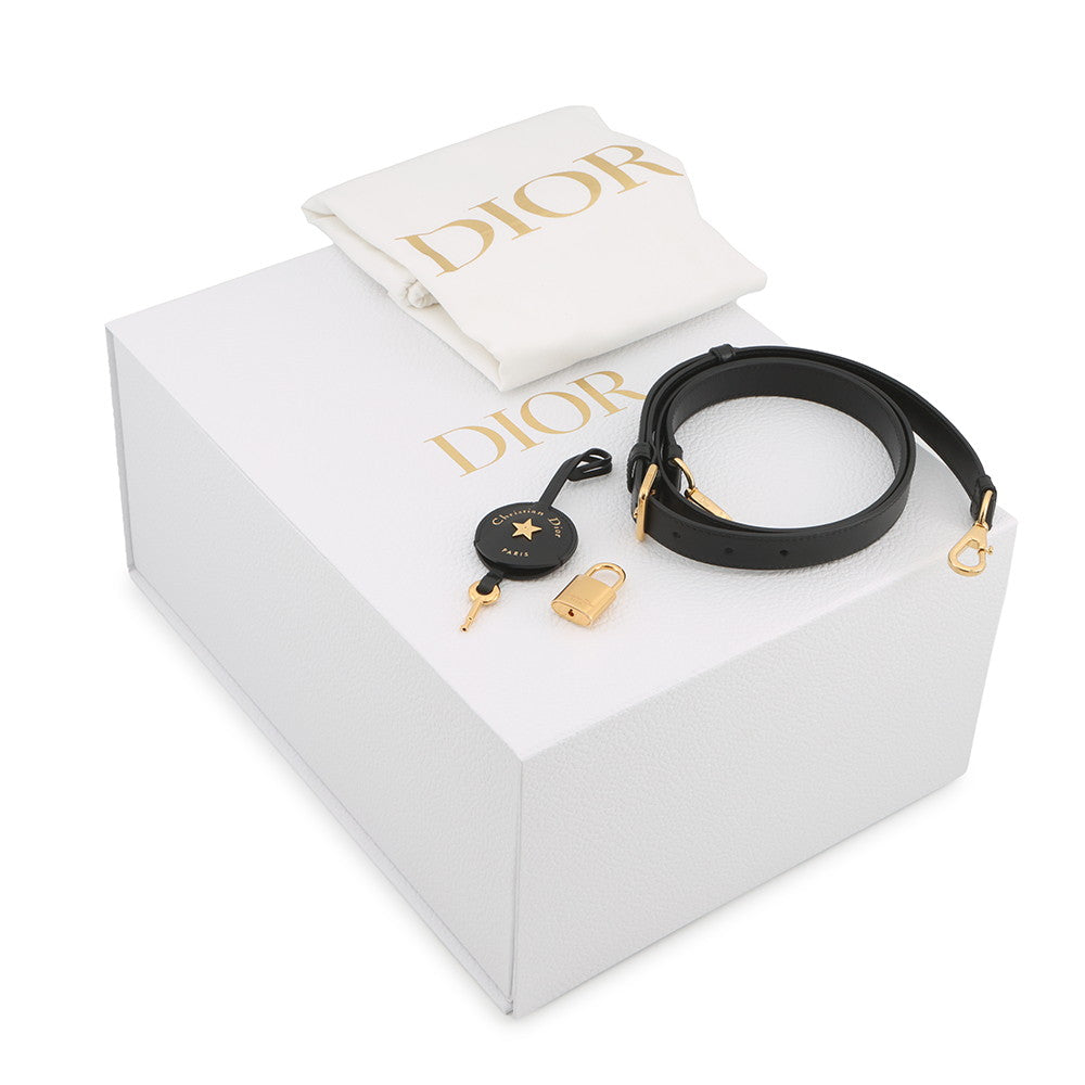 Dior Groove 25 Macrocannage BlackM1365UBOL_M900 Calf Leather Size Medium